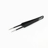 Excel Blades Straight Point Tweezers Needle Point Precision Tweezers Black, 12pk 30421